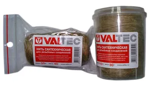 Нить сантехническая льняная VALTEC для резьбовых соединений (110м)